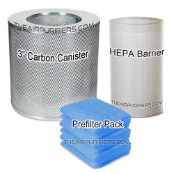 AirPura T600 Bundle 3 Carbon Canister, HEPA-Barrier, Tar-Prefilter 