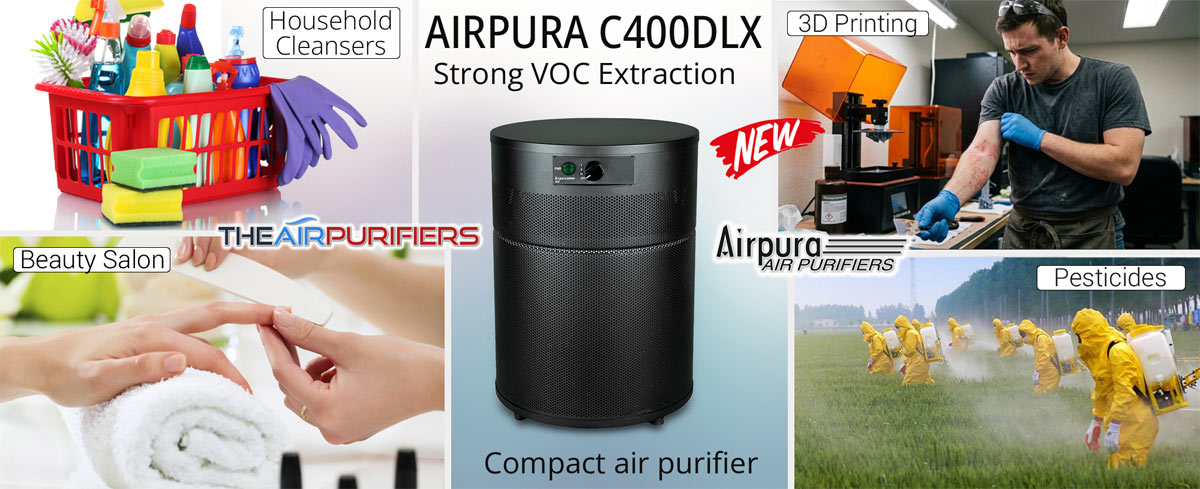 AirPura C400 Robust Chemical Removal Air Purifier at TheAirPurifiers.com AirPura C400DLX Strong Chemical Extraction Air Purifier TheAirPurifiers.com