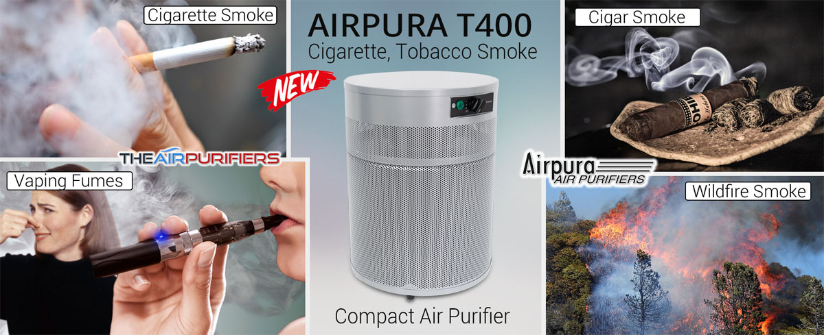 AirPura T400 Cigarette, Tobacco Smoke Air Purifier at TheAirPurifiers.com