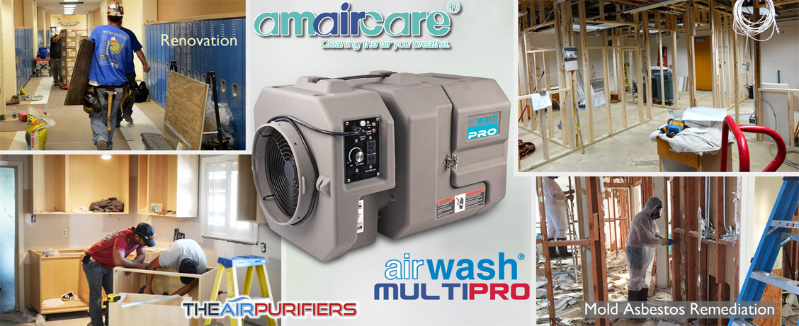 Amaircare AirWash MultiPro Heavy Duty Contractor Air Scrubber Purifier at TheAirPurifiers.com