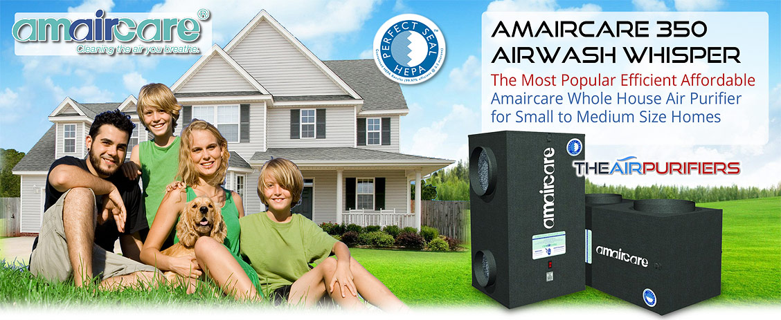 Amaircare AirWash Whisper 350 / AWW-350 Installed Air Purifier at TheAirPurifiers.com